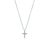 Pendente Mirco Visconti Donna Girocollo croce in Oro bianco Diamante 0.04 Ct Z533/10 - Z533/10